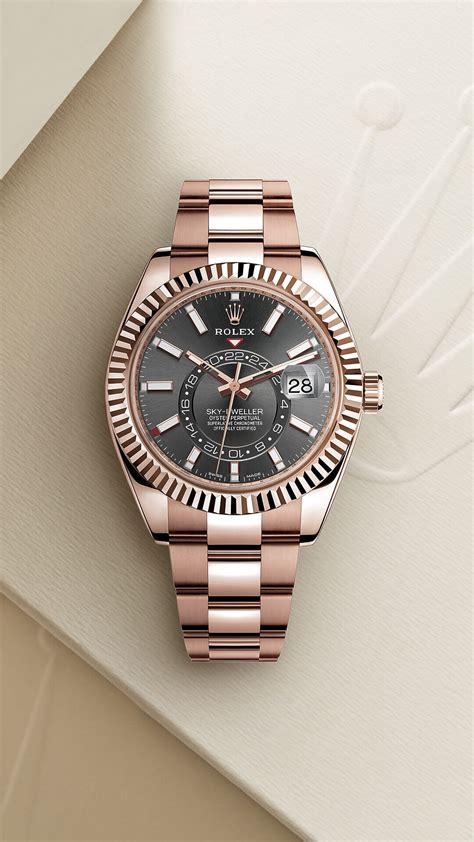 everose gold rolex sky dweller|rolex sky dweller diamond bezel.